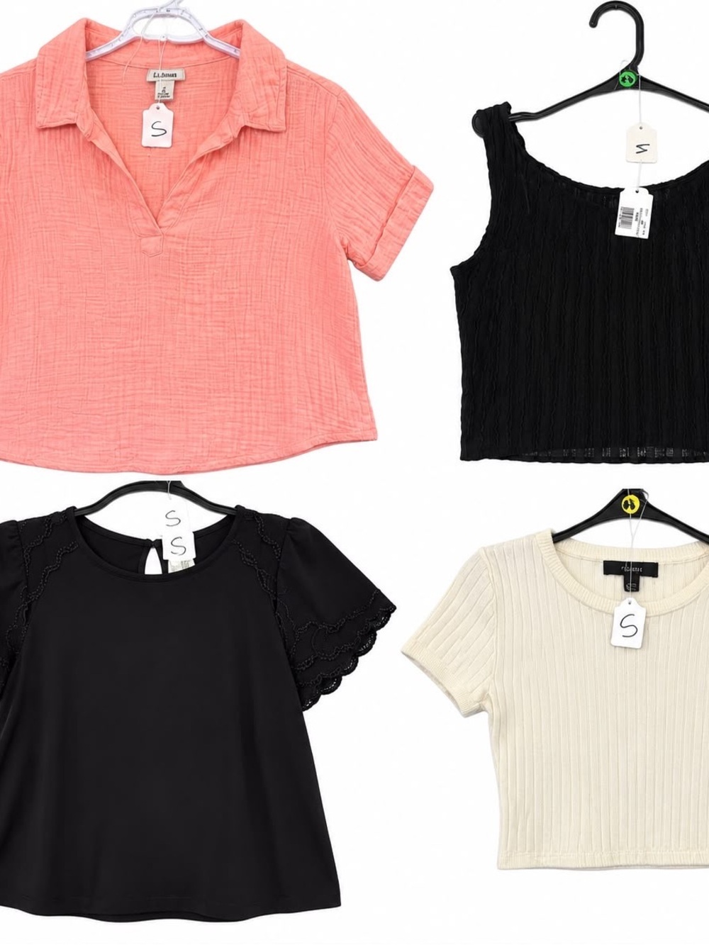 L.L. Bean Coral Gauze Polo Top - Women's